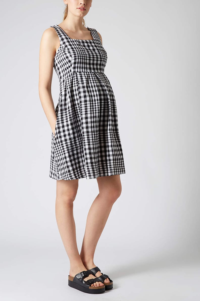 Topshop Maternity Gingham Smock Dress