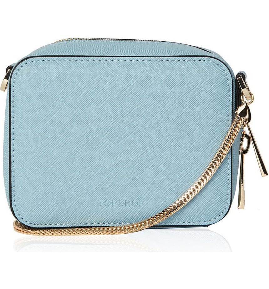 Topshop By Ona Boxy Faux Leather Crossbody Bag