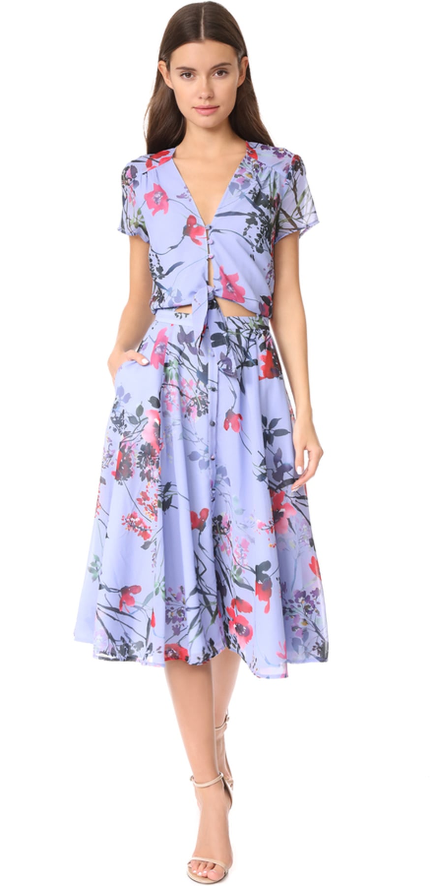 Selena Gomez's Blue Rouje Dress | POPSUGAR Fashion