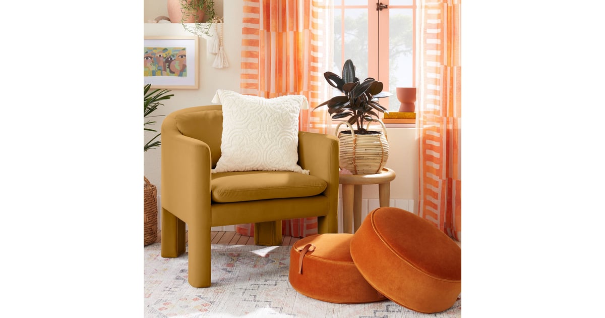 A Rounded Chair Opalhouse x Jungalow Linaria Fully Upholstered Velvet