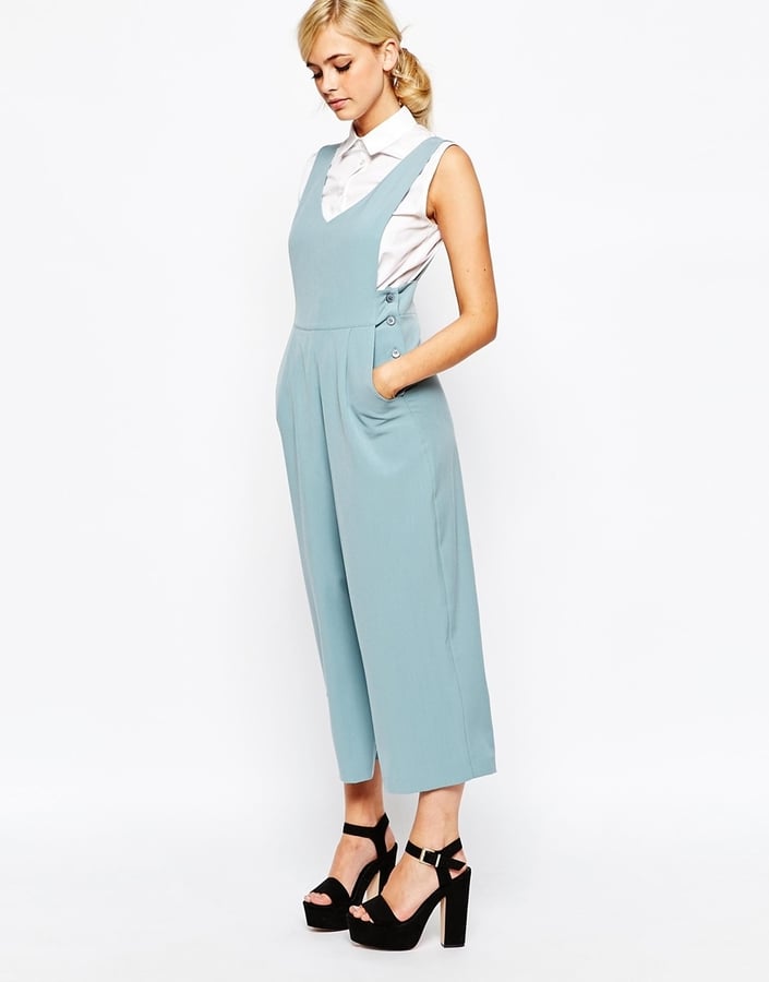 Dahlia Overall Jumpsuit With Side Button Detail ($108)