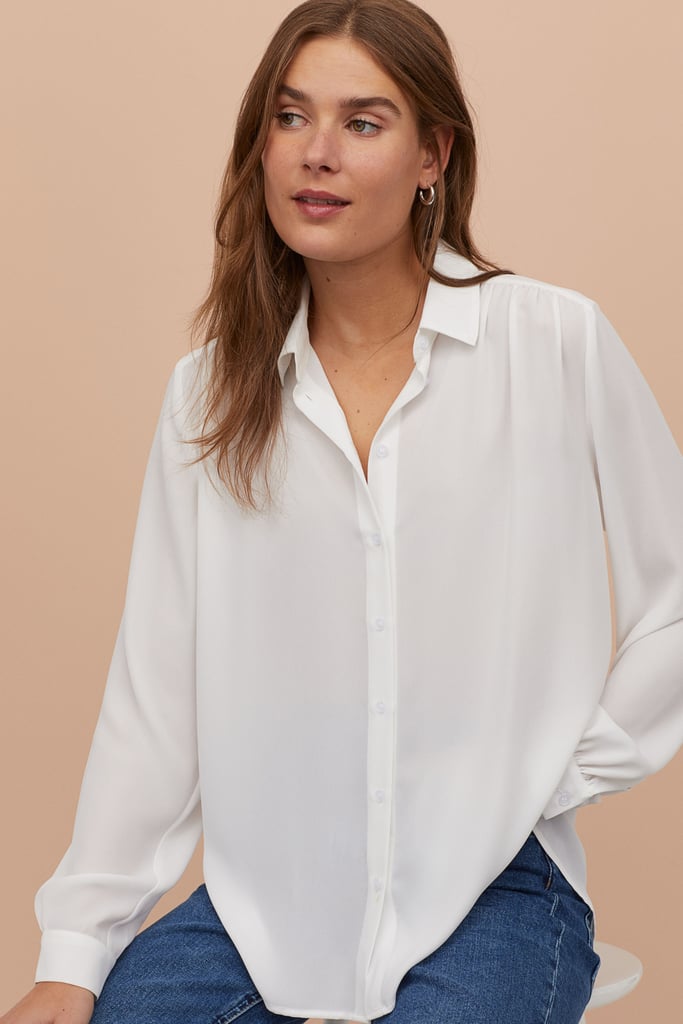 H&M Long-Sleeved Blouse | Best Tops for Women 2020 | POPSUGAR Fashion ...