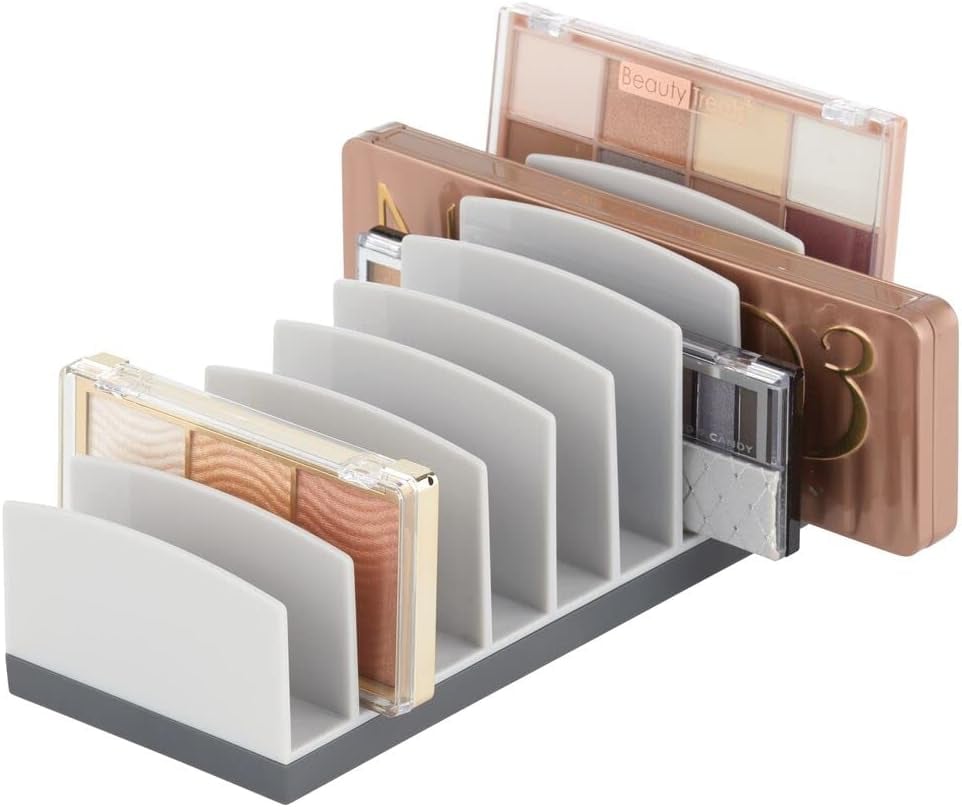 mDesign Plastic Divided Cosmetic Palette Organizer