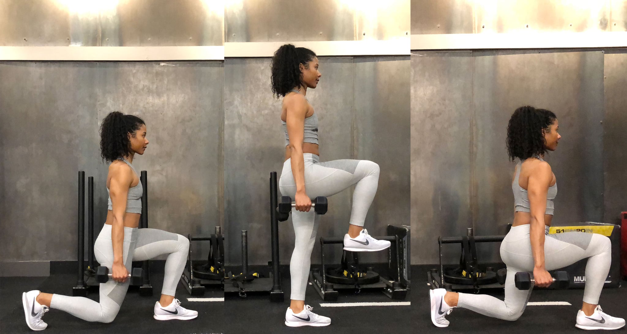 Dumbbell Walking Lunges