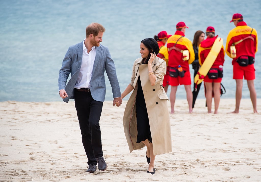 Meghan Markle Black Club Monaco Dress on the Beach 2018