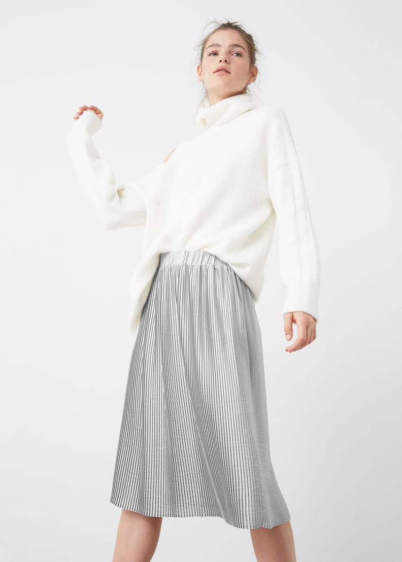 Mango Outlet Pleated Midi Skirt