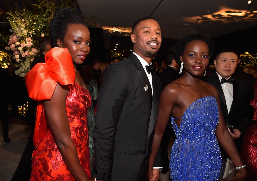 Pictured: Danai Gurira, Michael B. Jordan, and Lupita Nyong'o