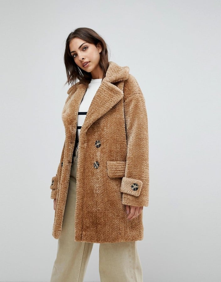 Warehouse Premium Teddy Fur Coat