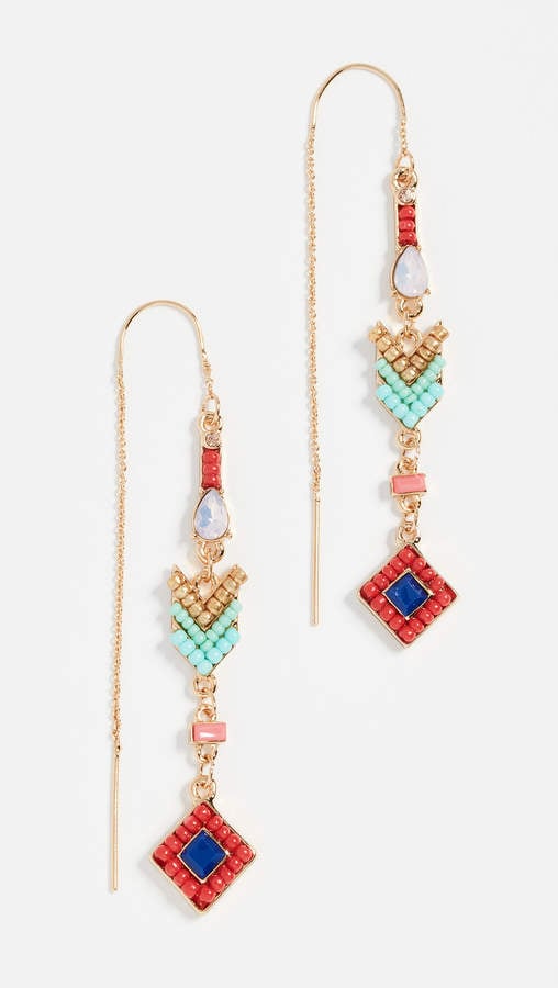 Rebecca Minkoff Geo Stone Threaders Earrings