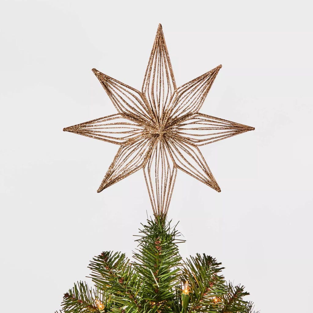 Unlit Glittered Bethlehem Star Tree Topper