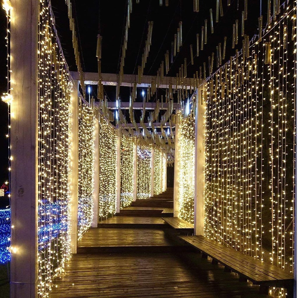 Christmas Outdoor Curtain String Lights