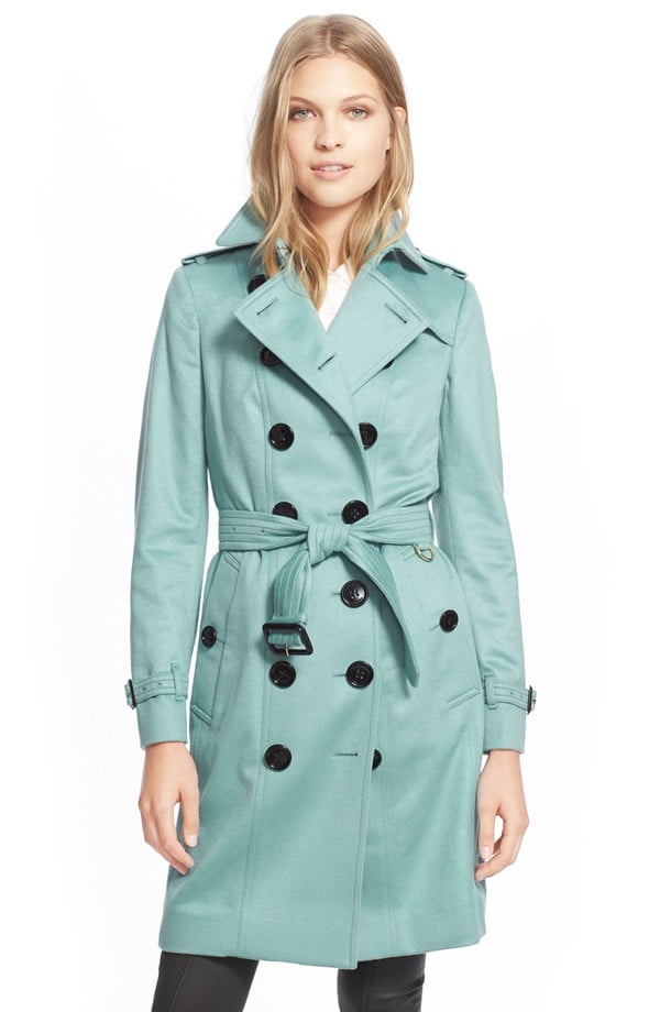 Burberry London Sandringham Cashmere Trench Coat ($2,595) | Amal Clooney  Just Confirmed It: It's Tights Season | POPSUGAR Fashion Photo 7