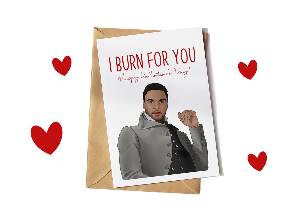 Bridgerton Duke of Hastings I Burn For You Valentine's Card