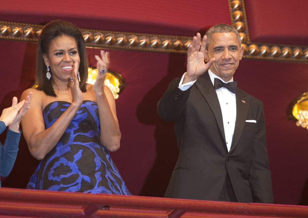 Wearing Oscar de la Renta