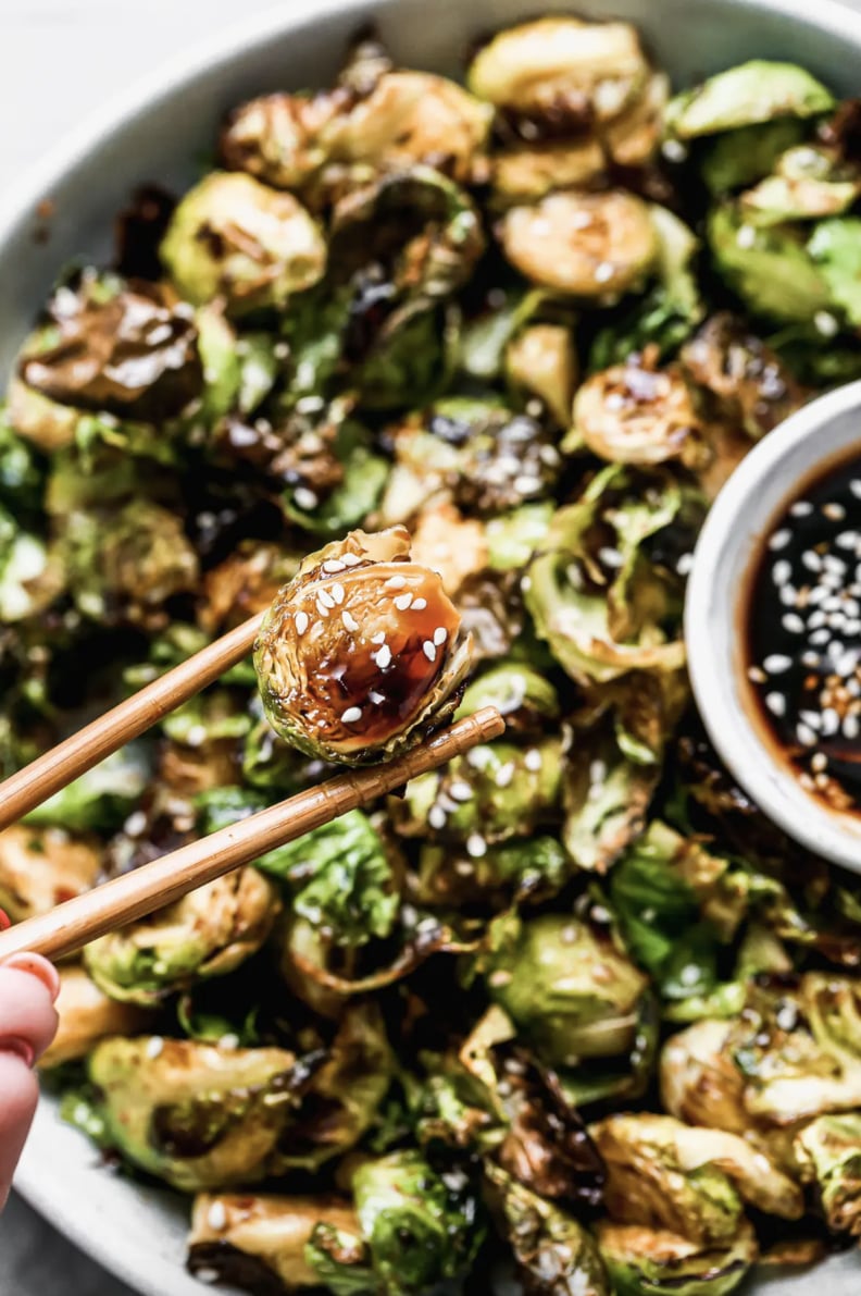 Air-Fryer Brussels Sprouts With Honey-Soy Glaze