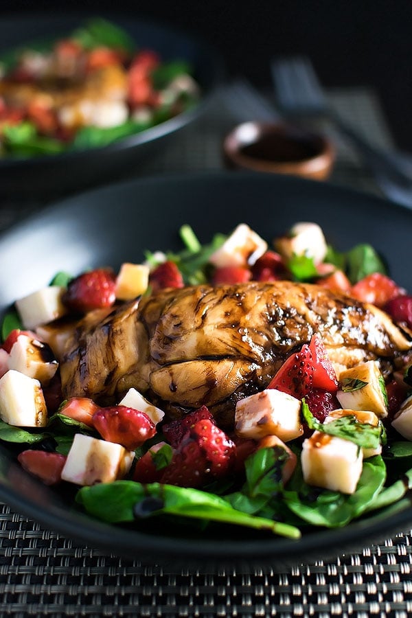 Strawberry Caprese Chicken Salad