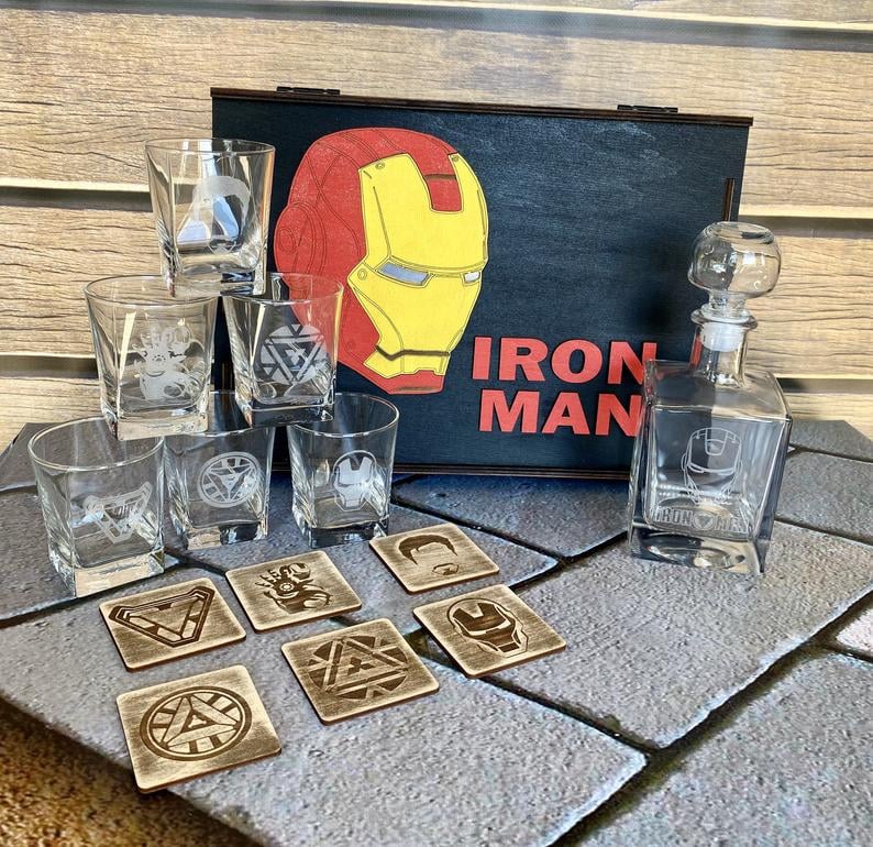 Iron Man Whiskey Set