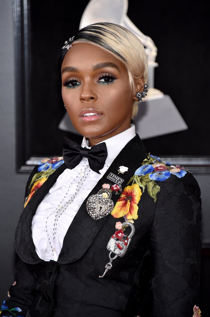Janelle Monáe | Hair and Makeup at the Grammys 2018 | Red Carpet ...
