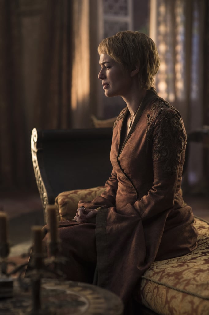 Cersei clearly doesn't play when it comes to loungewear. She just got home and already she's in an embroidered wrap dress!