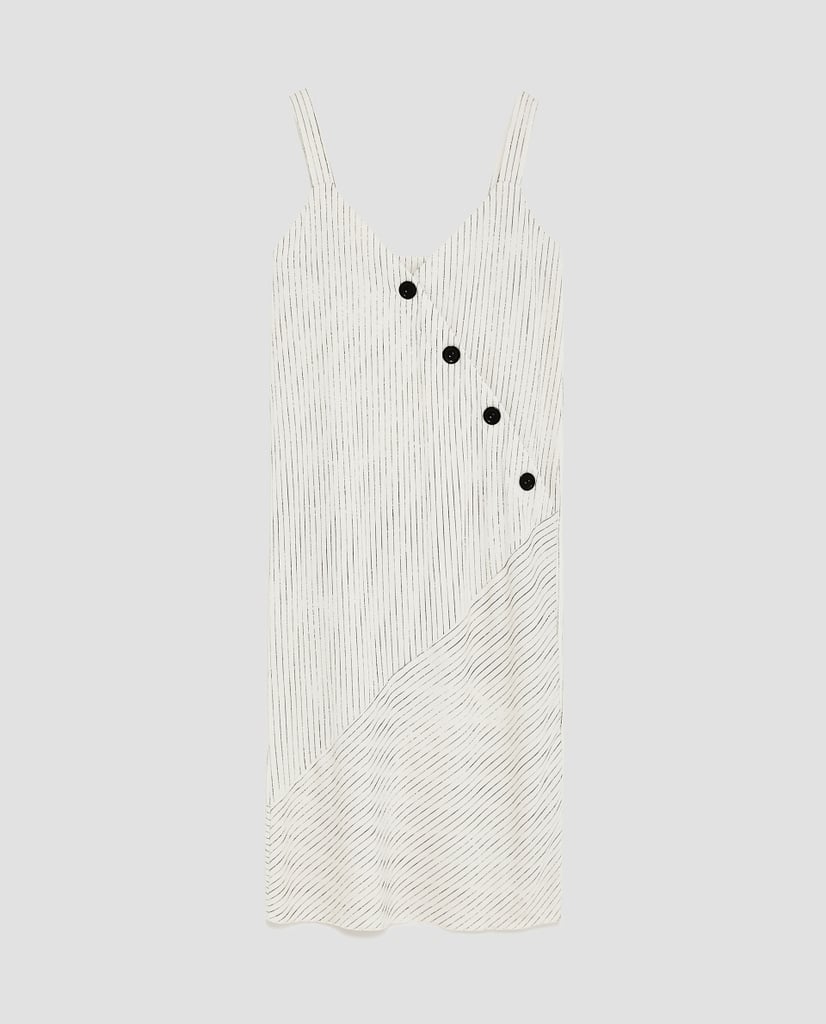Zara Striped Dress With Buttons