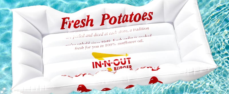 In-N-Out French-Fry-Boat Pool Float