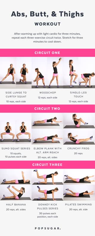 Workout For Abs, Butt, and Thighs
