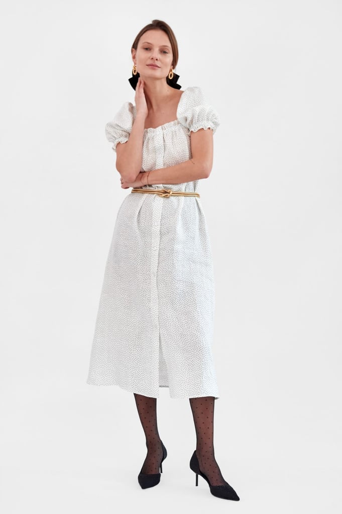 Sleeper Maxi Dress Brigitte in Micro Polka-Dot