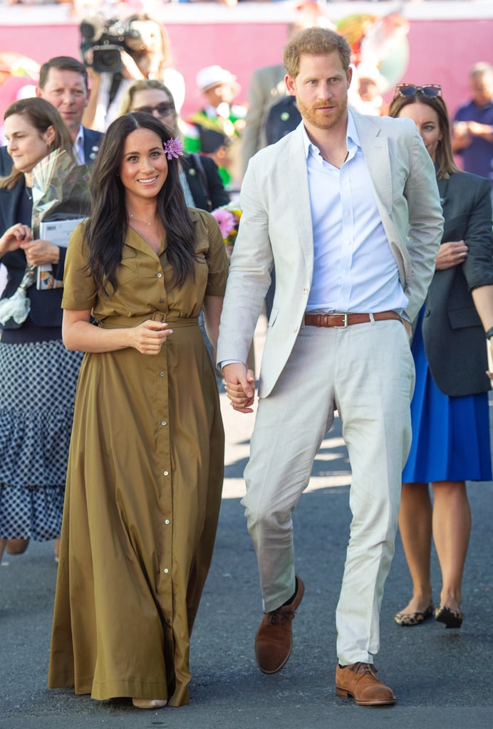 Meghan Markle Wearing a Staud Shirt Dress