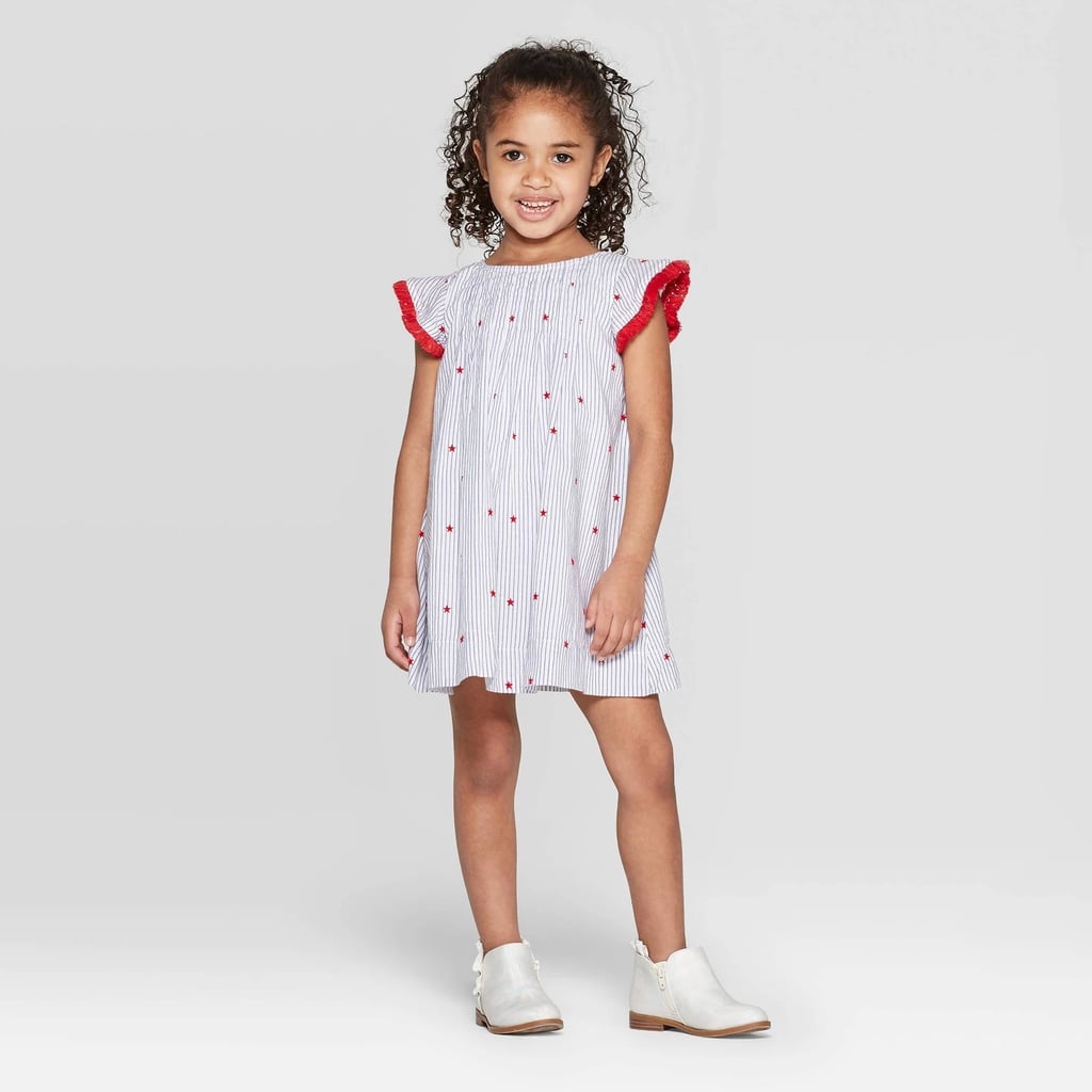 Toddler's Fourth of July Striped A-Line Dress