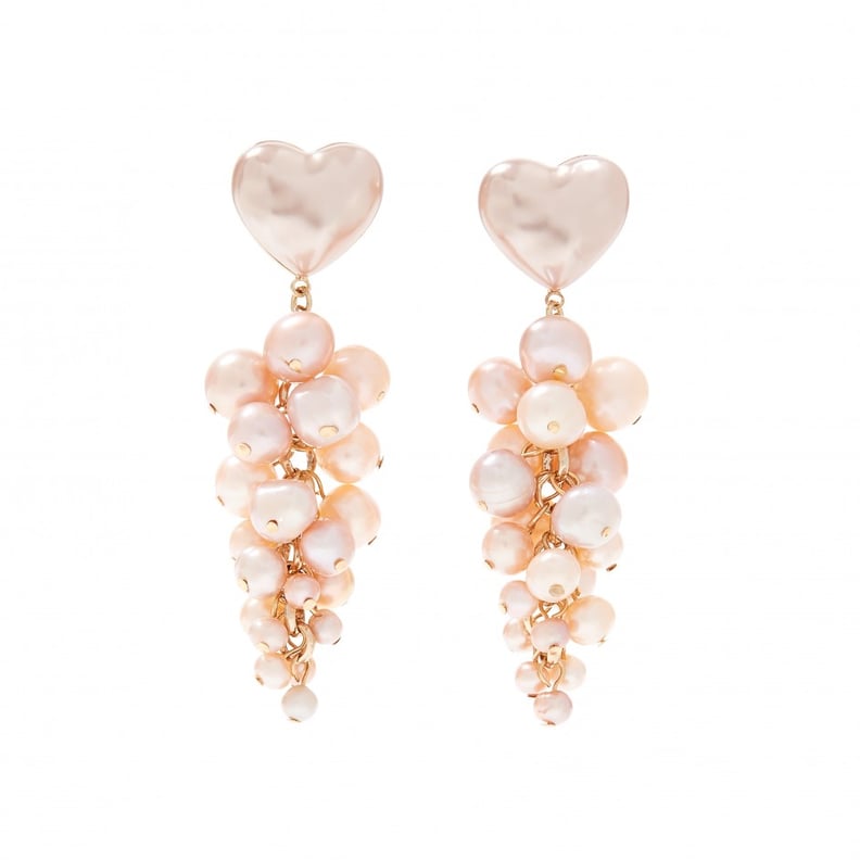 Loeffler Randall  Tallulah Heart And Pearl Waterfall Earrings