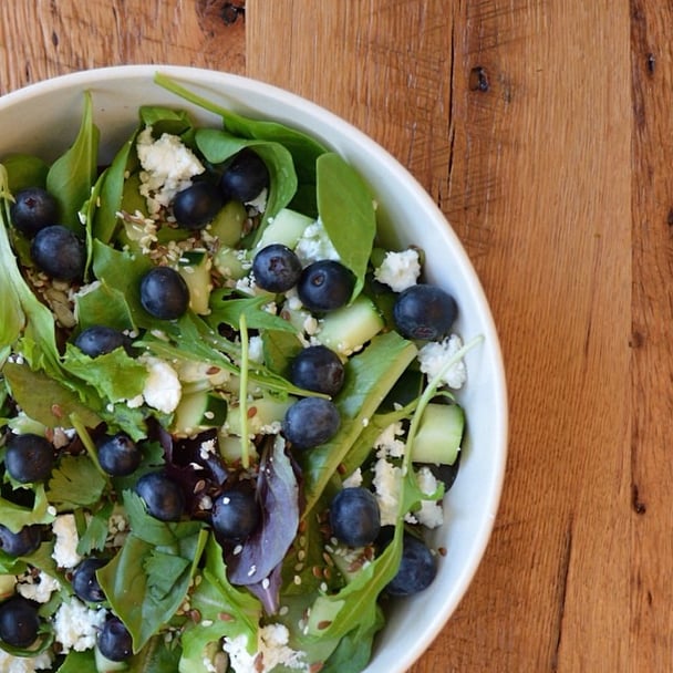 Blueberries add a pop of color and a bit of sweet to a standard salad, plus they're full of antioxidants.
Source: Instagram user sweetgreen