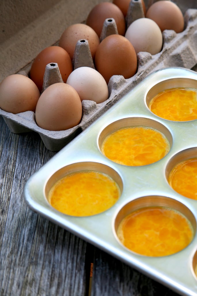 Freeze your eggs in a muffin tin.