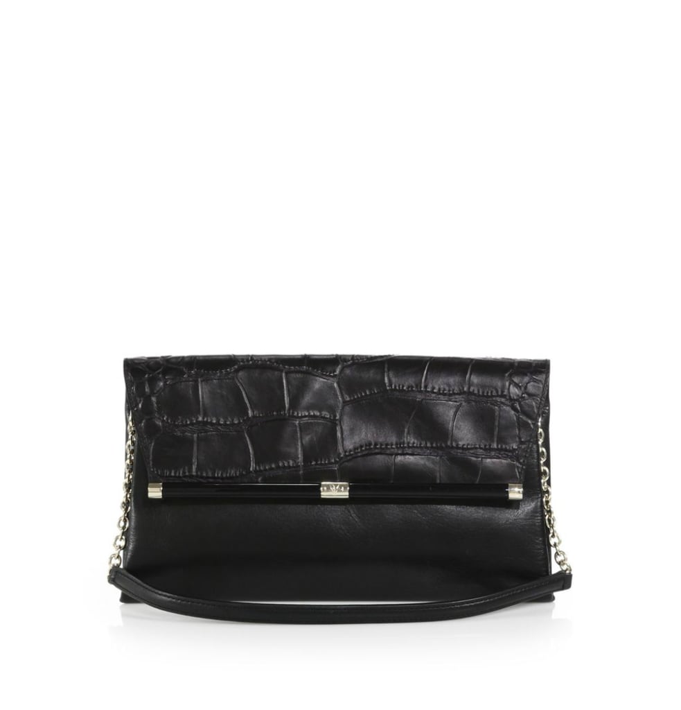 Diane von Furstenberg Crocodile Embossed Shoulder Bag ($348)