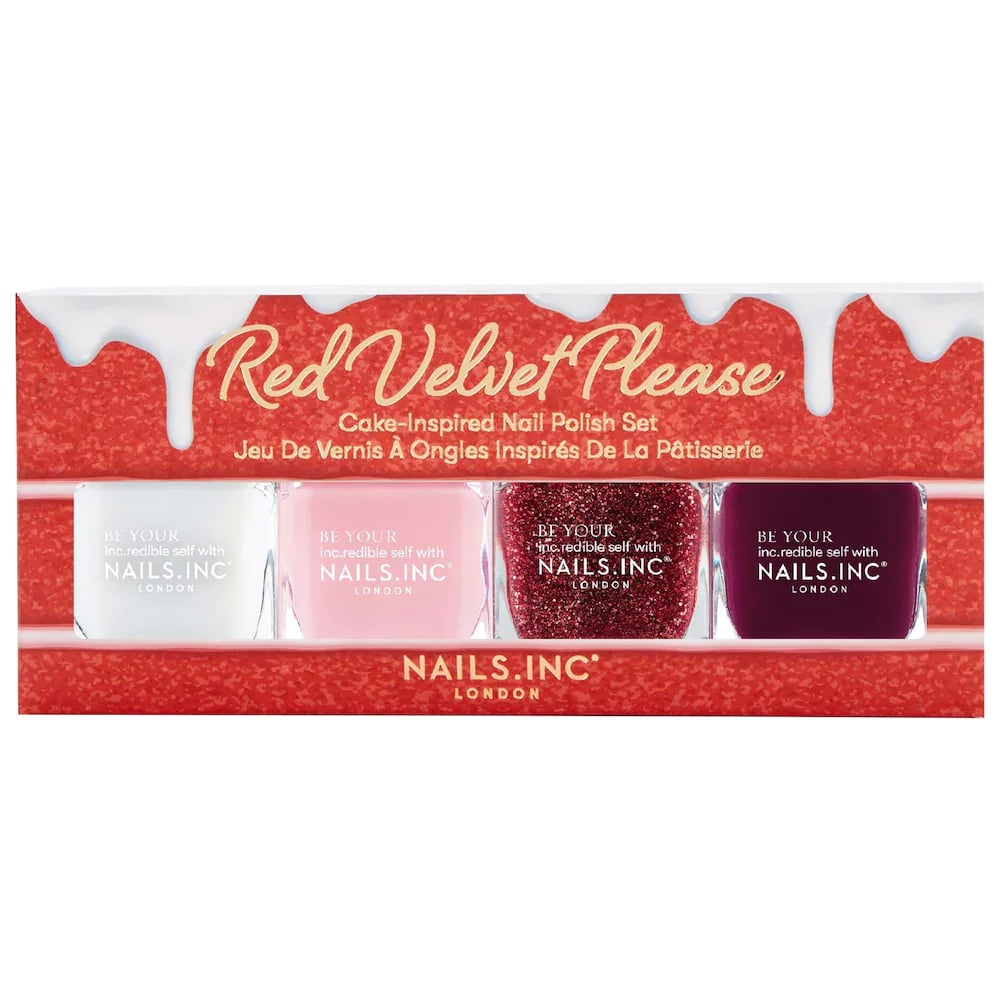 A Nail Gift Set For Valentine's Day: Nails Inc. Red Velvet Please Nail Polish Quad Set