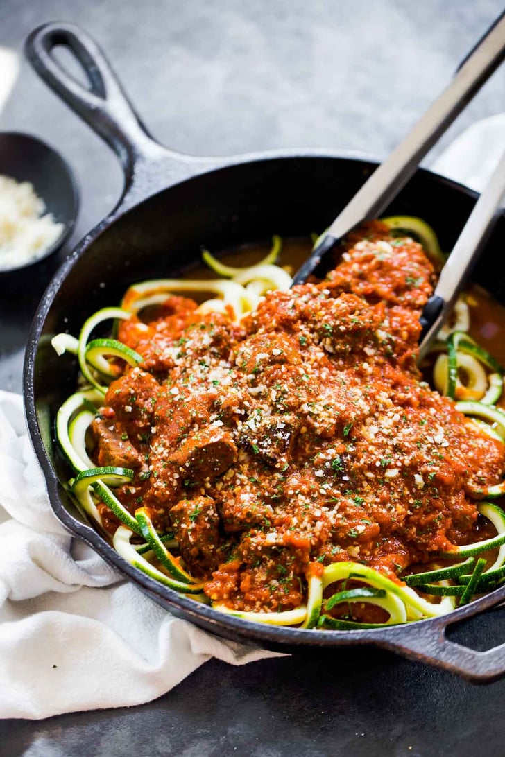 Creamy Vodka Steak Pasta Comforting Zoodles Recipes POPSUGAR Food