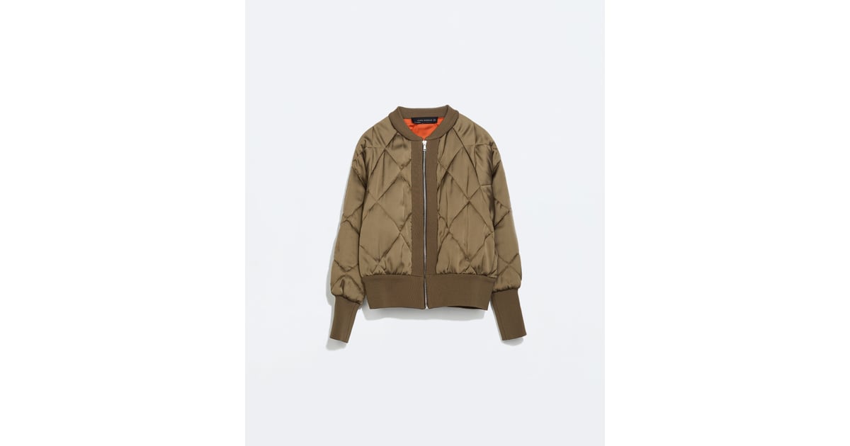 Zara Padded Bomber Jacket Bomber Jackets For Fall POPSUGAR Fashion