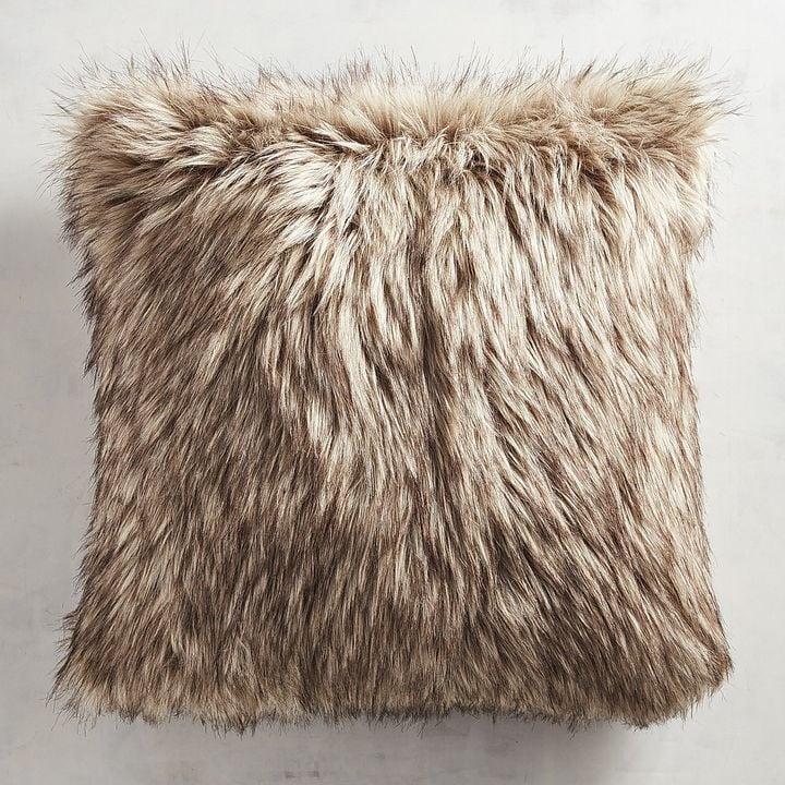 Pier 1 Imports Faux Fur Wolf Pillow