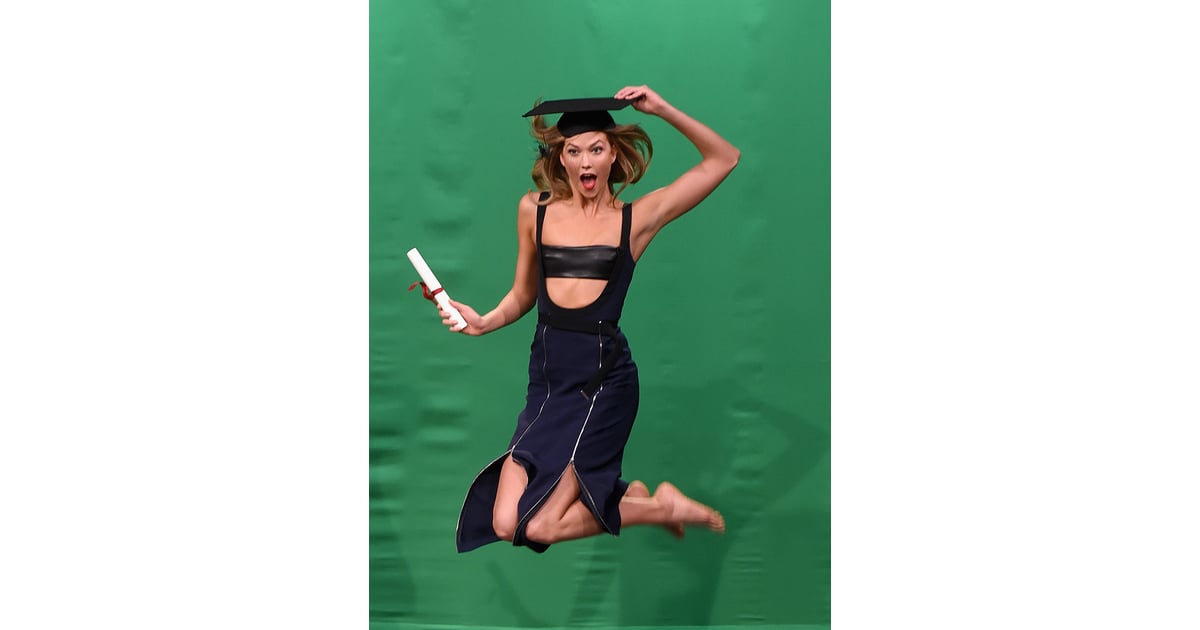 Karlie Klosss David Koma Dress On Jimmy Fallon 2016 Popsugar Fashion