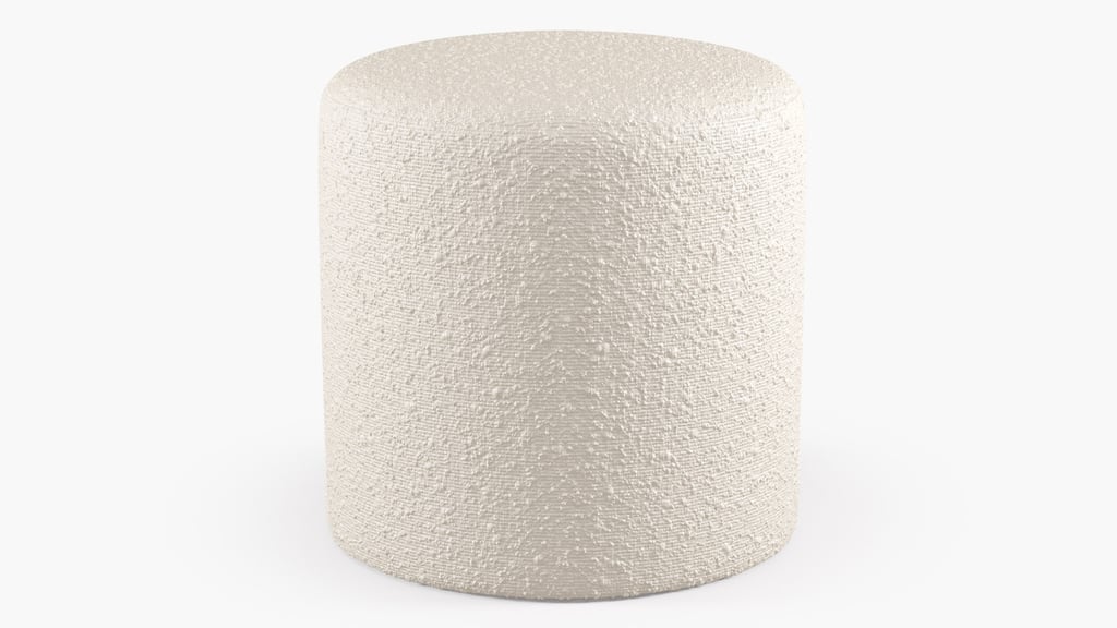 Snow Bouclé Ottoman