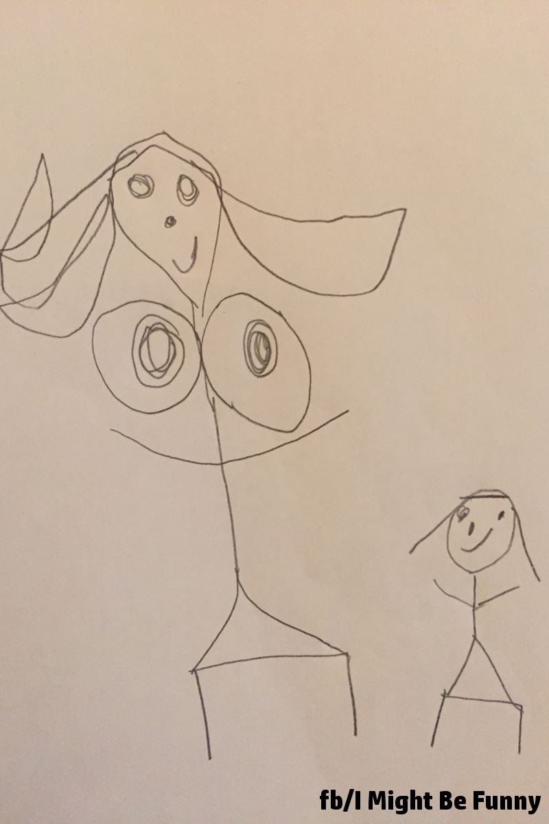 Girl S Funny Drawing Of Her Mom S Boobs Popsugar Family