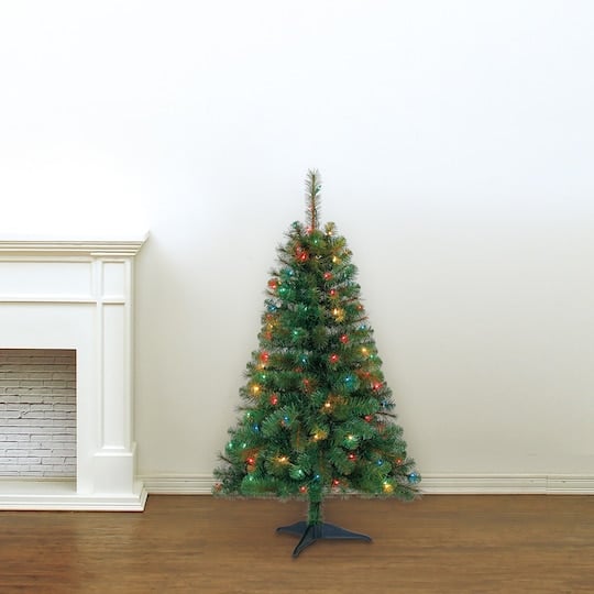 4ft Pre-Lit Riverside Pine Artificial Christmas Tree