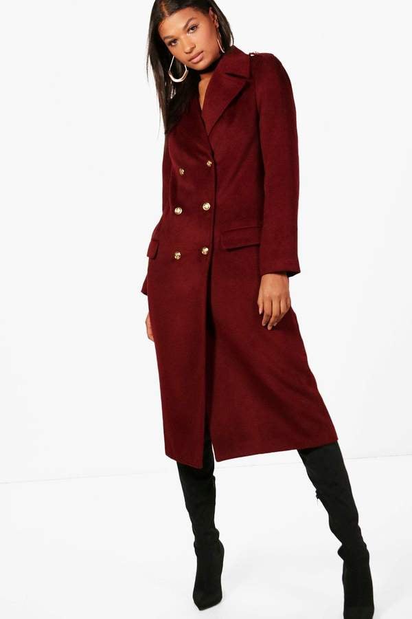 Boohoo Maisie Double Breasted Military Coat (£50)