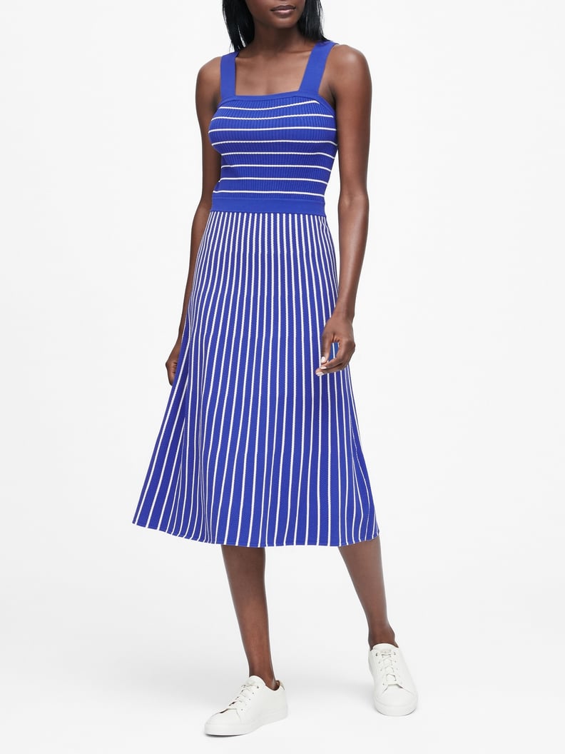 Banana Republic Square-Neck Knit Midi Dress