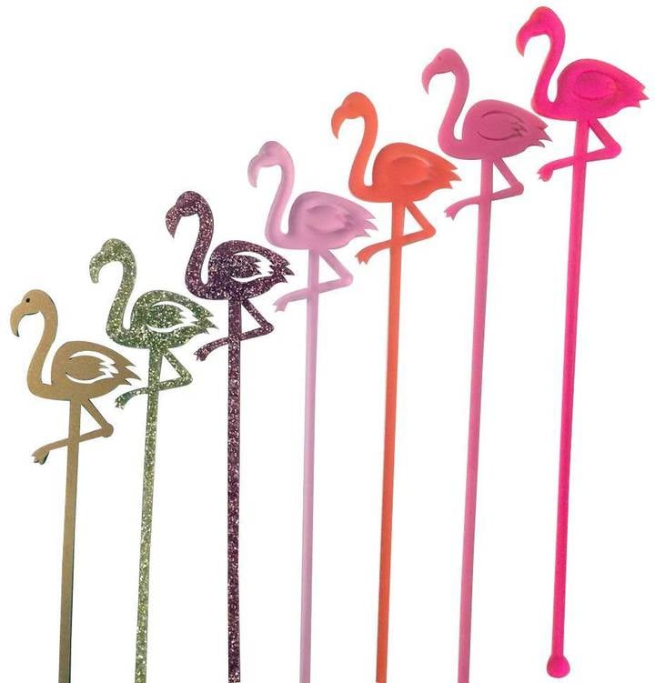 Flamingo Drink Stirrers (Set of 6) ($16)