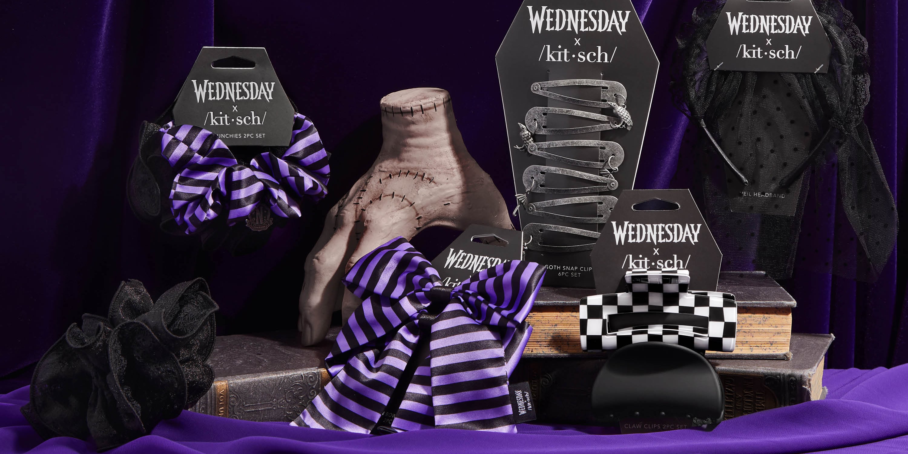 Shop the Wednesday Addams x Kitsch Hair Collection - Vimarsana News