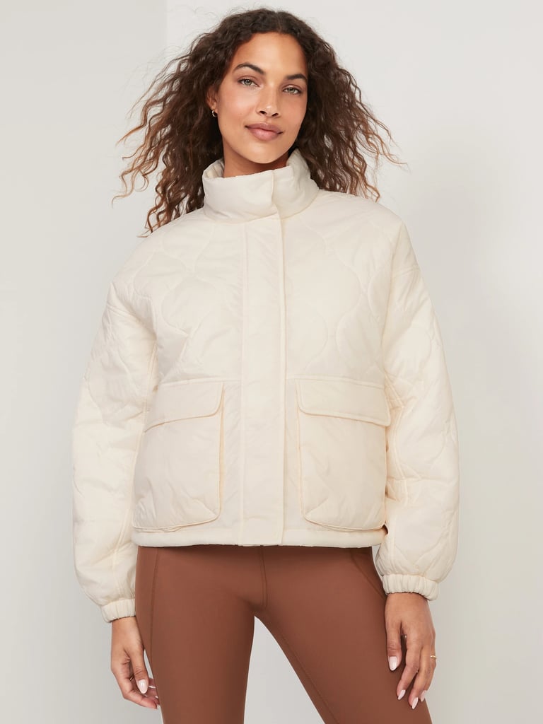 Packable Oversized Water-Resistant Quilted Jacket
