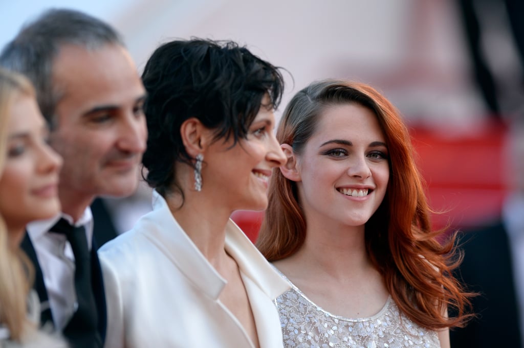 Kristen Stewart donned a sparkly pantsuit when she walked the red carpet at the premiere of her latest project, Clouds of Sils Maria, at the Cannes Film Festival on Friday.