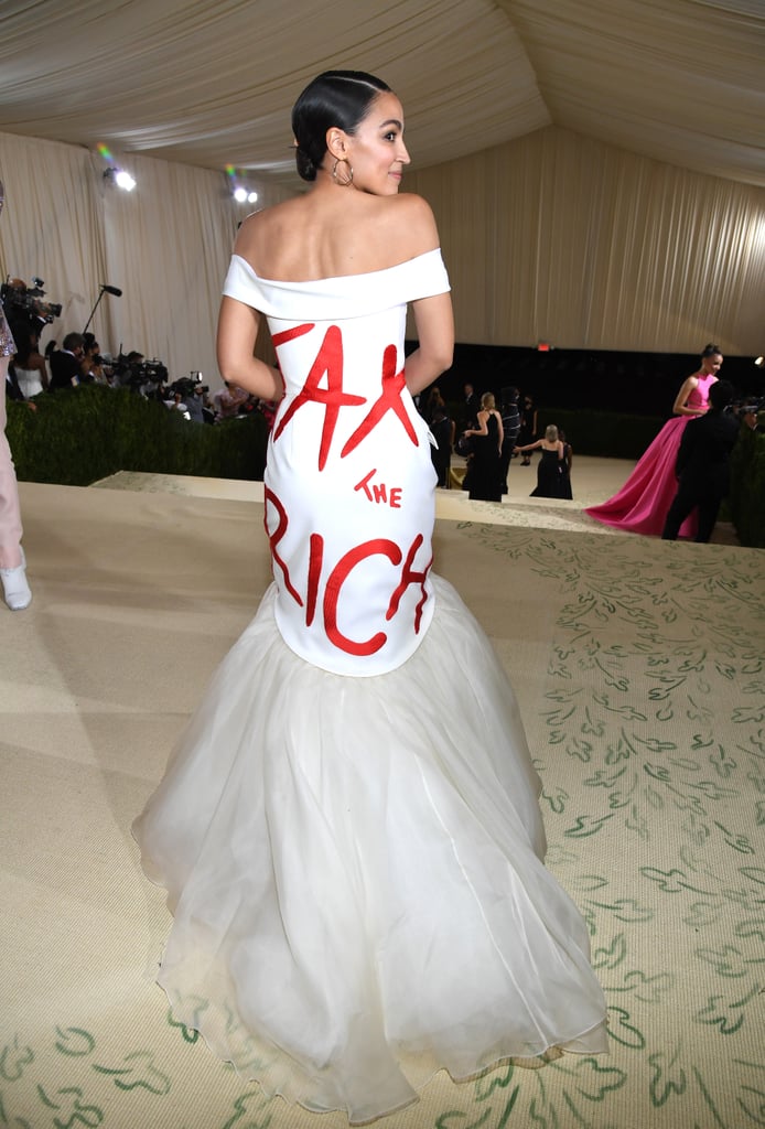 Alexandria Ocasio-Cortez's Brother Vellies Dress at Met Gala