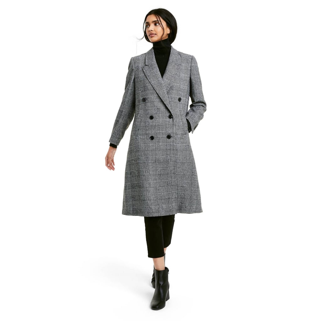 A Plaid Coat: Nili Lotan x Target Plaid Double Breasted Overcoat | The ...