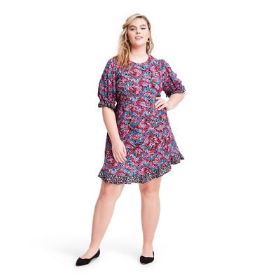 Target Mixed Floral Puff Sleeve Dress ...